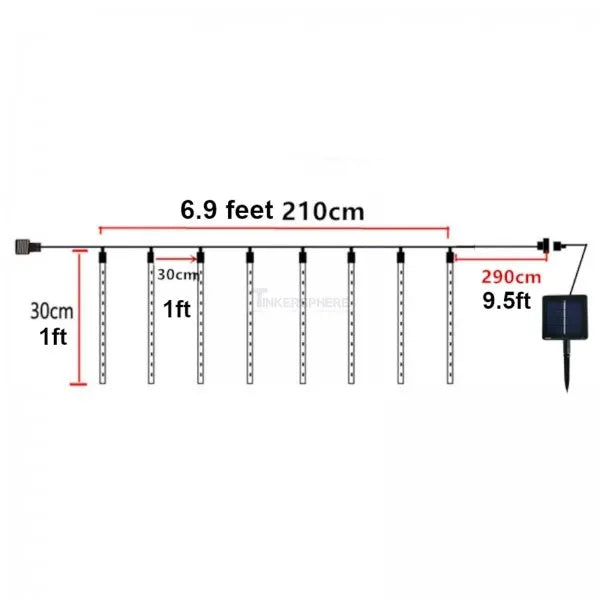 Instalación Led Estilo Lagrima - Meteoro Solar X8