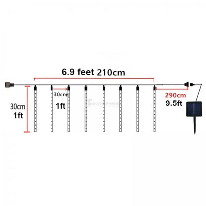 Instalación Led Estilo Lagrima - Meteoro Solar X8