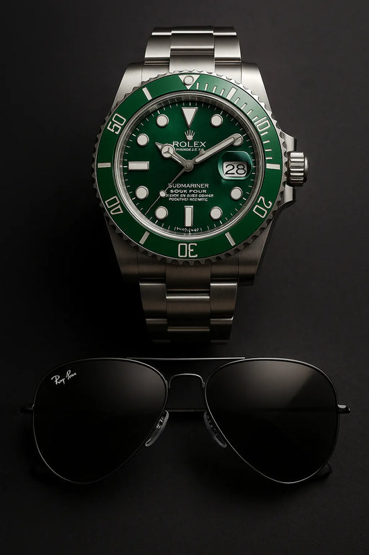 COMBO: Reloj Rolex Submariner y Gafas Rayban Aviador